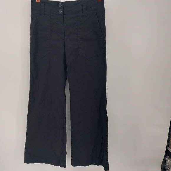 Maeve Anthropologie Naomi High-Rise Wide-Leg Jeans Linen Blend Size 4P - Picture 7 of 16